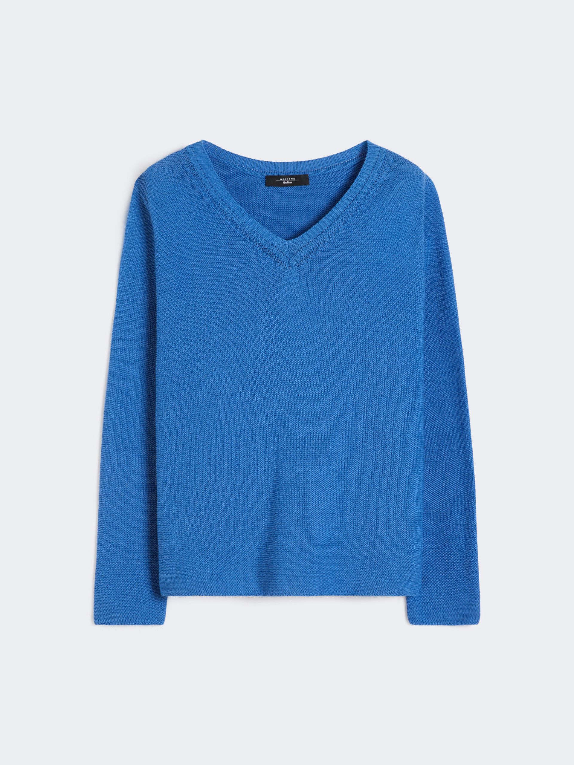 Cotton boxy sweater - CORNFLOWER BLUE - Max Mara - 5