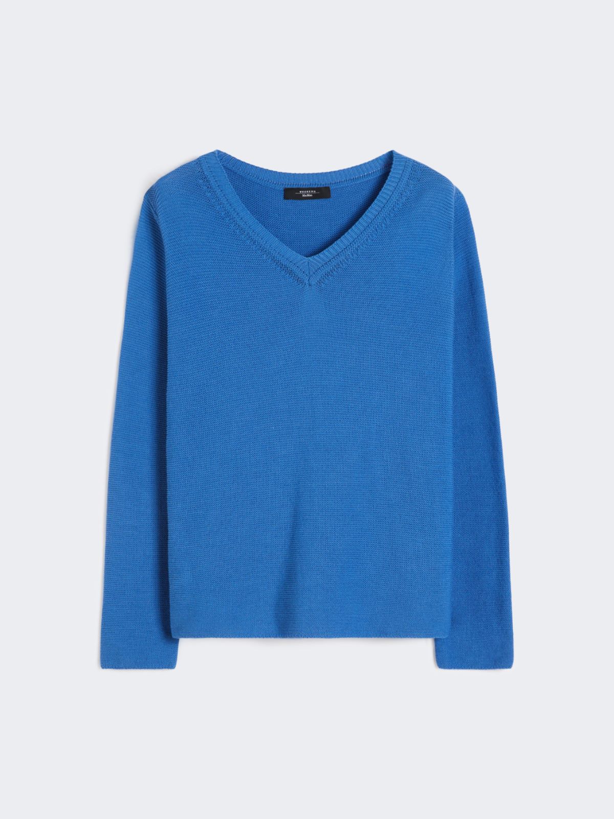 Cotton boxy sweater - CORNFLOWER BLUE - Max Mara - 9