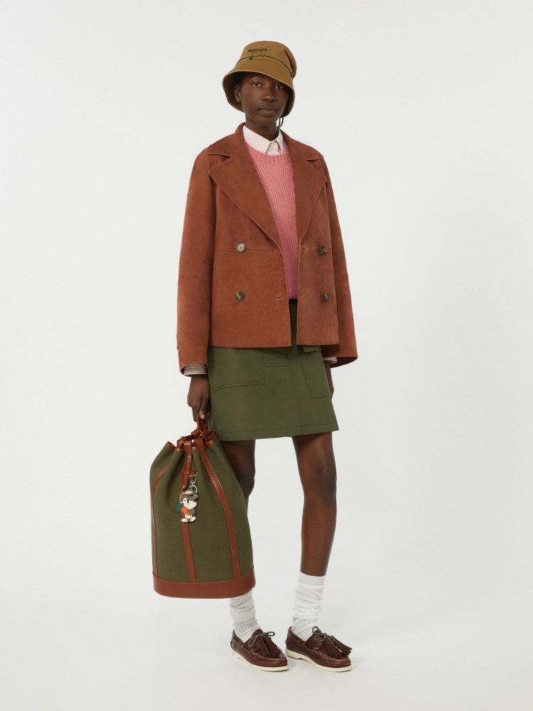 Giacca doppiopetto in suede - TERRACOTTA - Max Mara