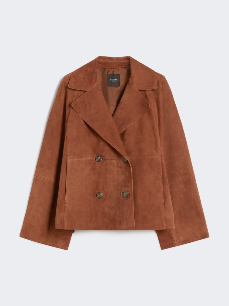 Giacca doppiopetto in suede - TERRACOTTA - Max Mara