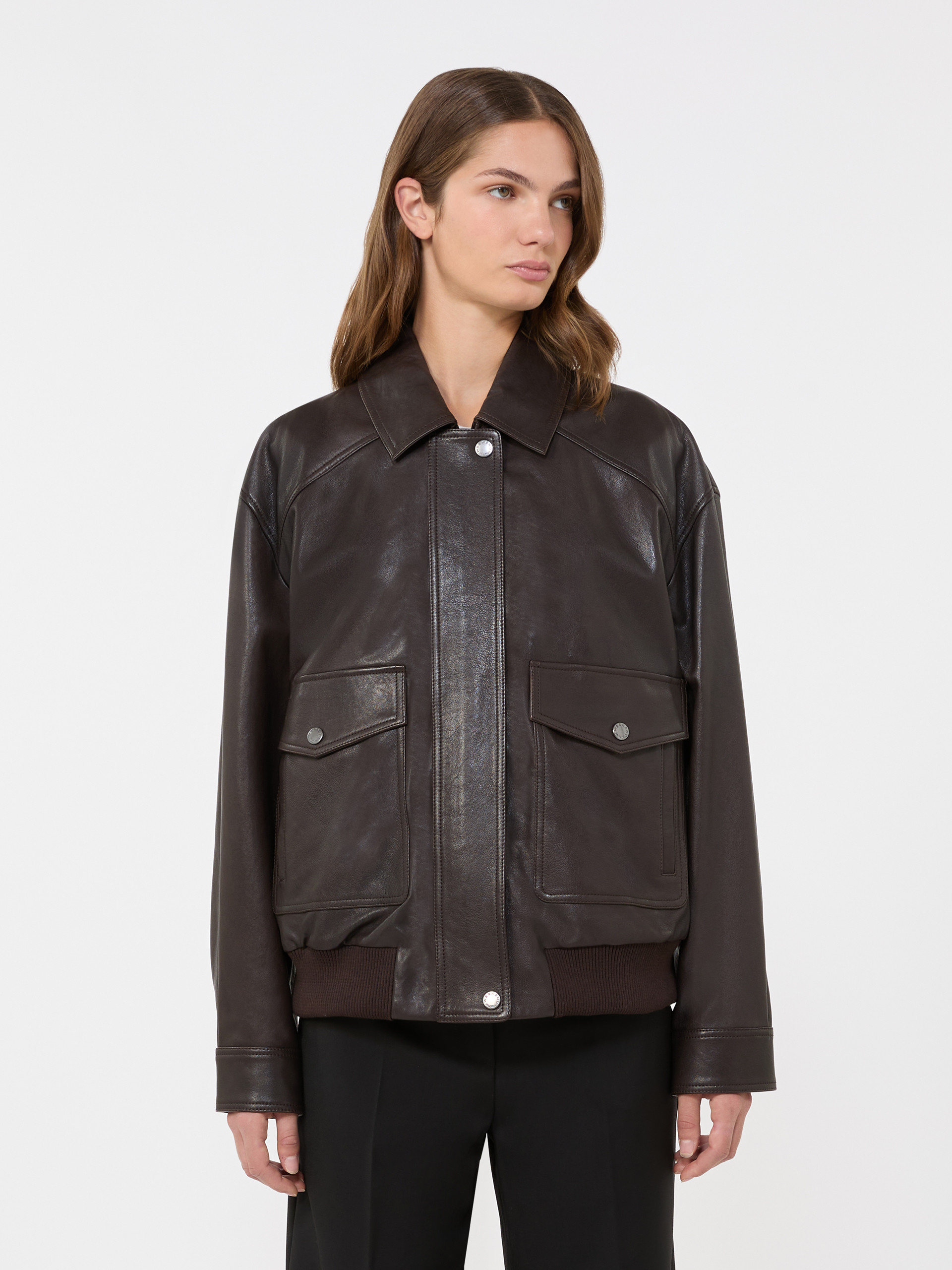 Leather jacket - BROWN - Max Mara - 2