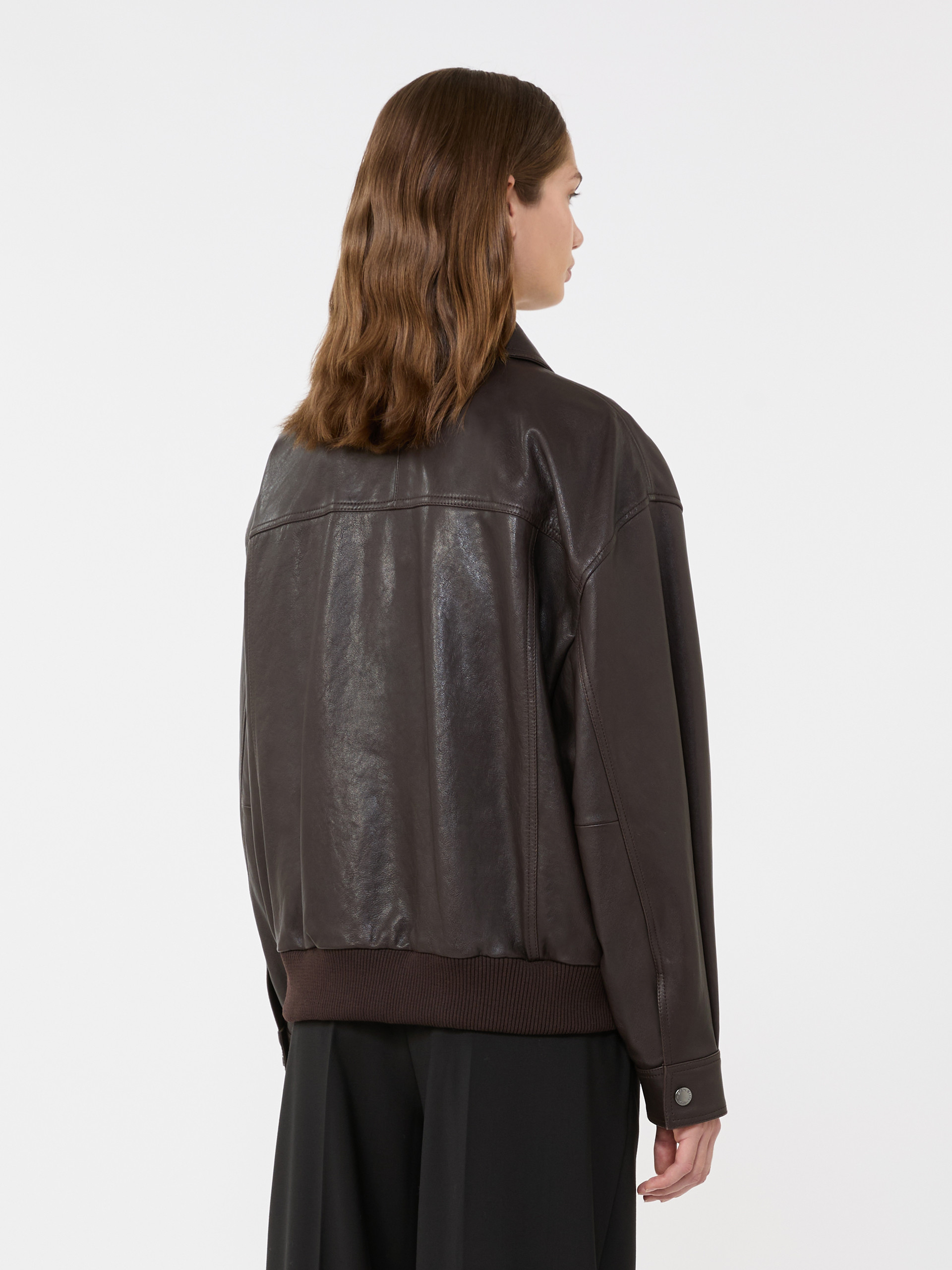 Leather jacket - BROWN - Max Mara - 3