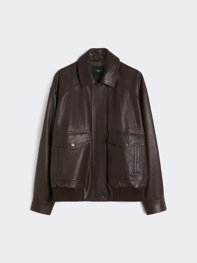 Leather jacket - BROWN - Max Mara