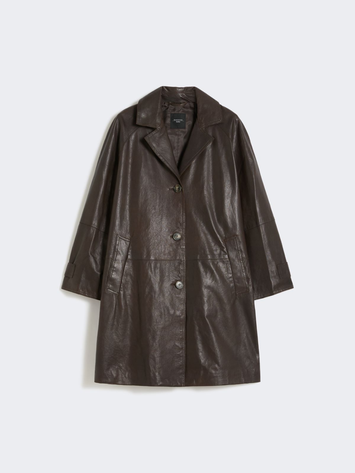 Nappa leather overcoat - BROWN - Max Mara - 9