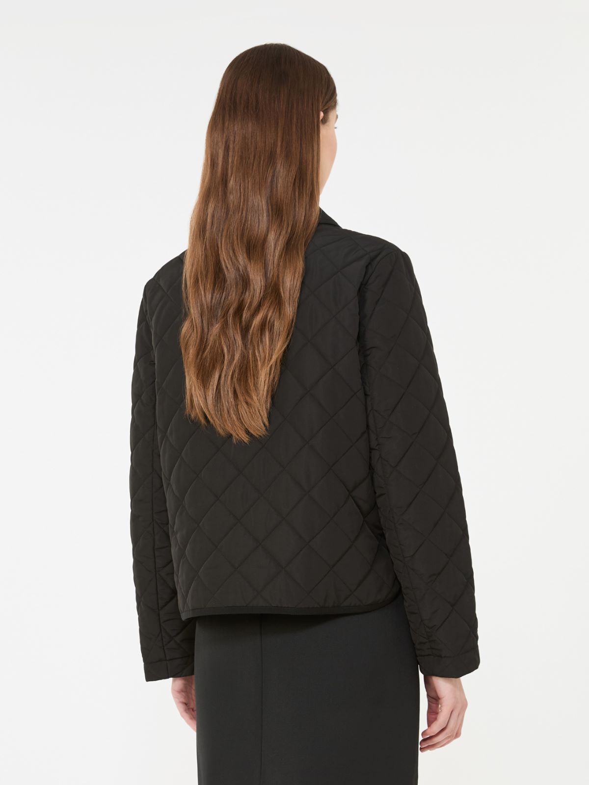 [ジェーロ] テクニカル ファブリック キルティング ジャケット - BLACK - Max Mara - 5