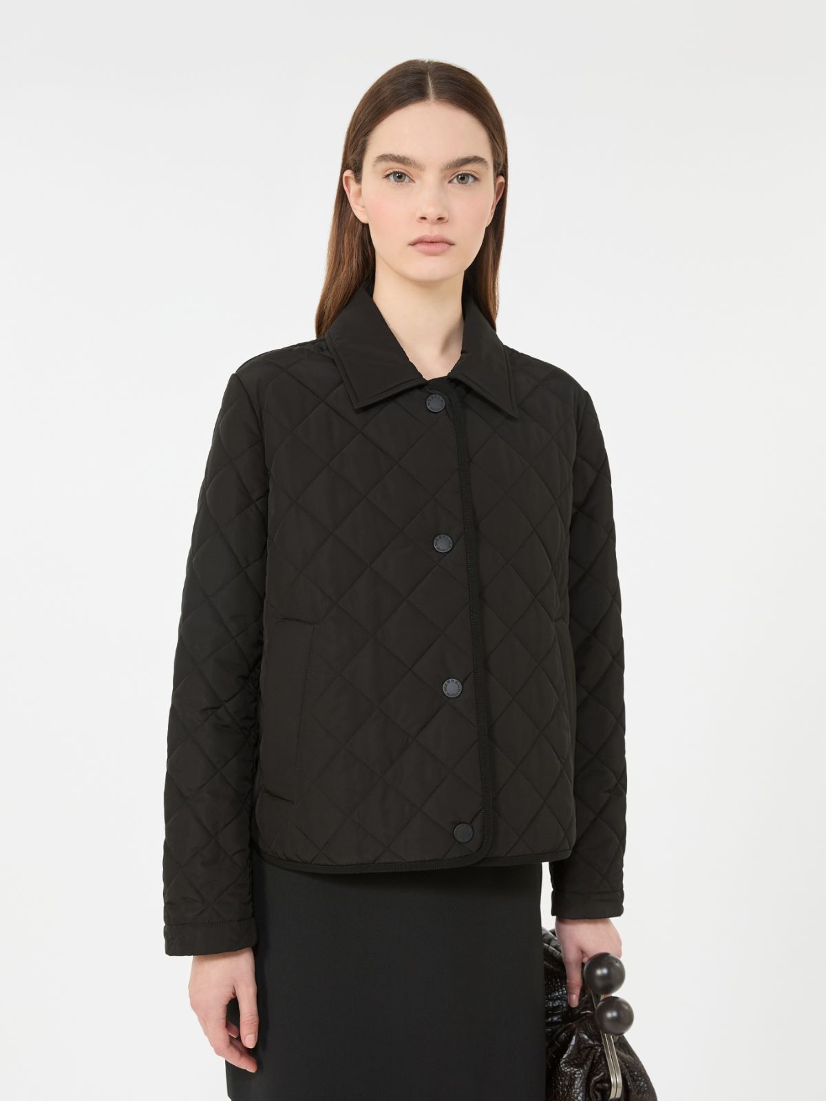 [ジェーロ] テクニカル ファブリック キルティング ジャケット - BLACK - Max Mara - 5