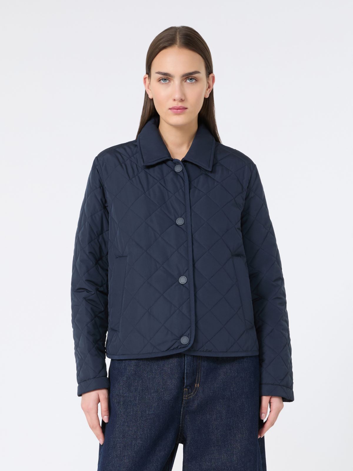 Short padded jacket in water-repellent fabric - NAVY - Max Mara - 10