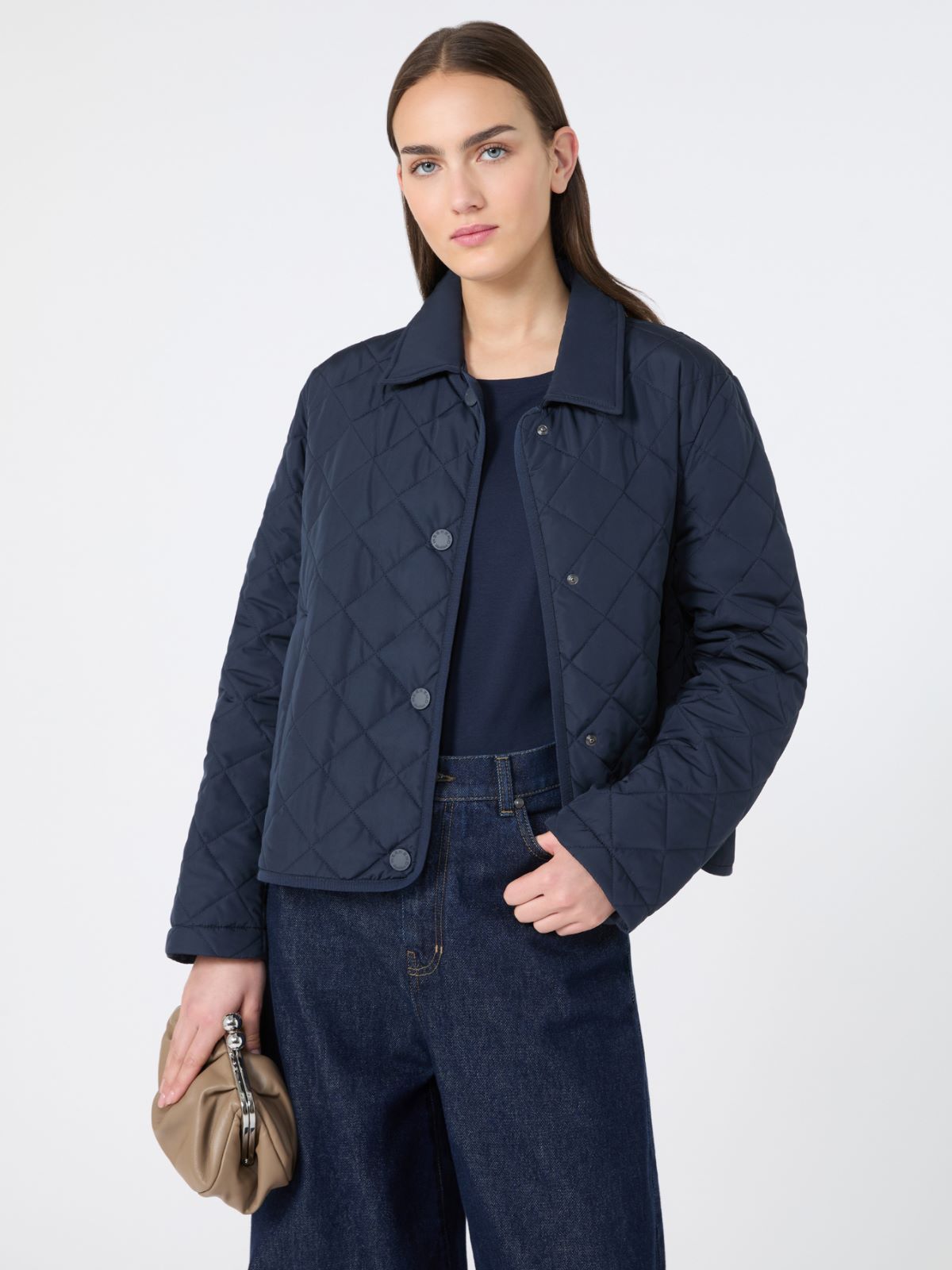 Short padded jacket in water-repellent fabric - NAVY - Max Mara - 10