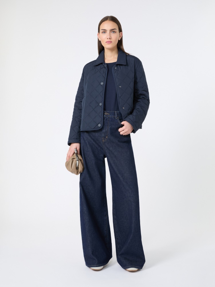 Short padded jacket in water-repellent fabric - NAVY - Max Mara