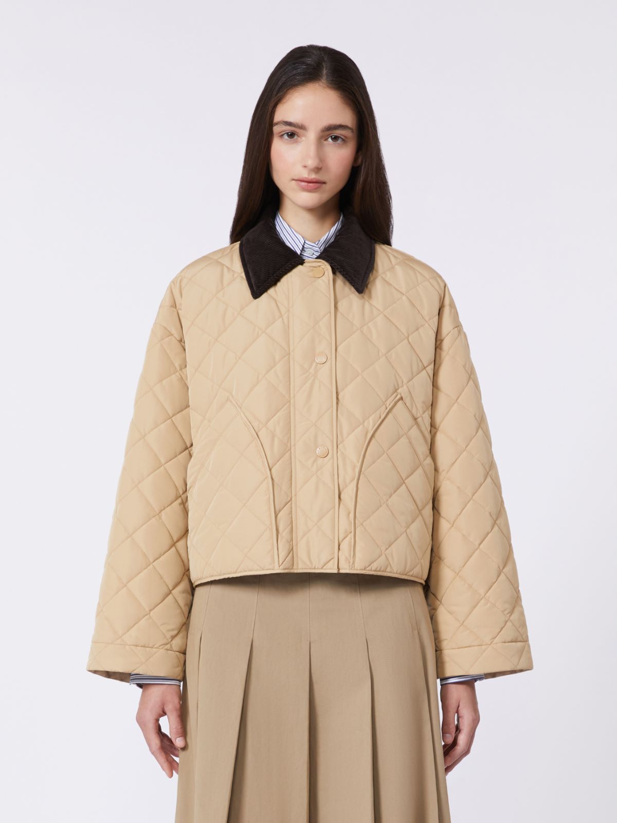 Reversible padded jacket in water-repellent fabric - BEIGE - Max Mara - 6