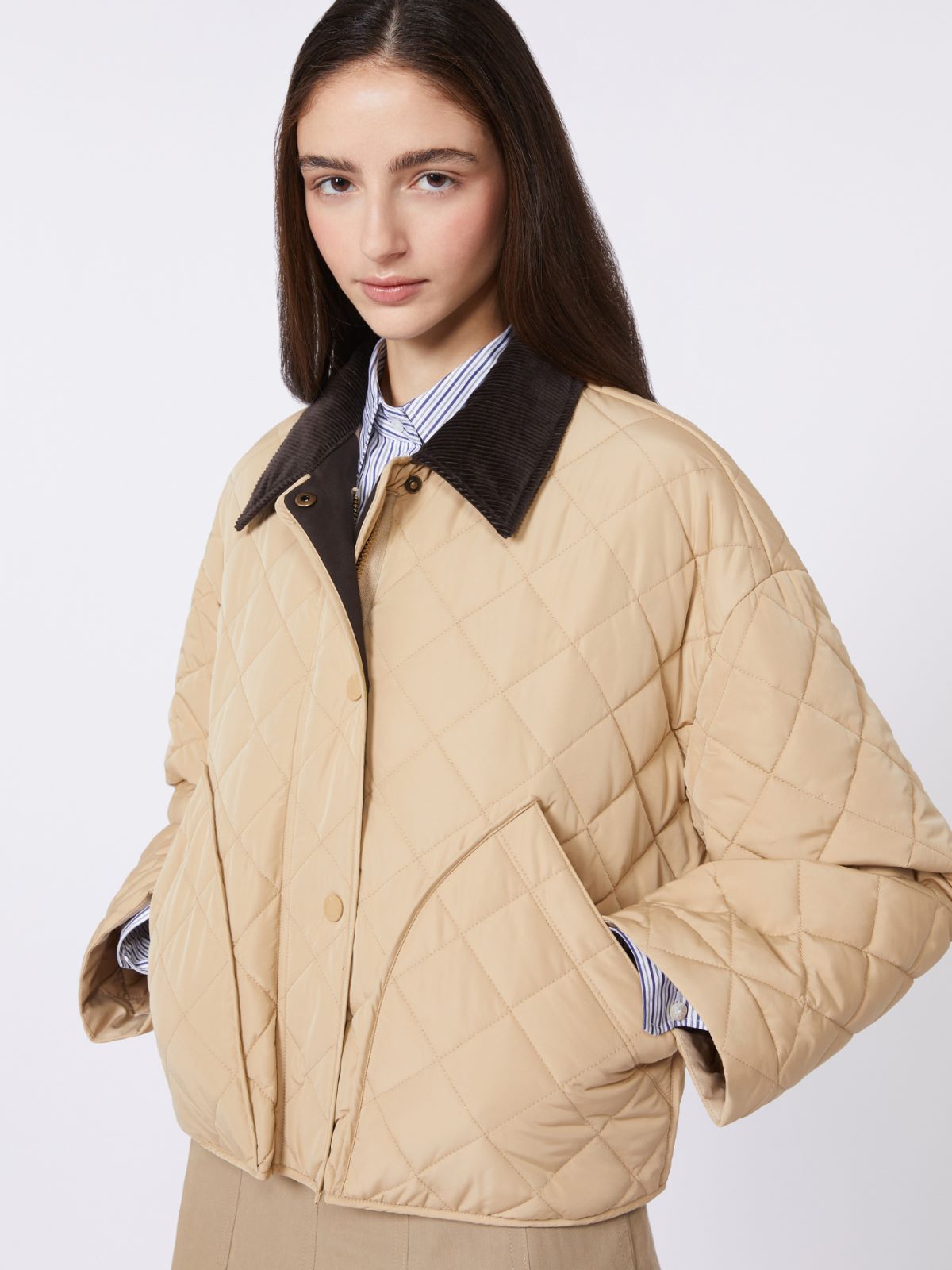 Reversible padded jacket in water-repellent fabric - BEIGE - Max Mara - 6