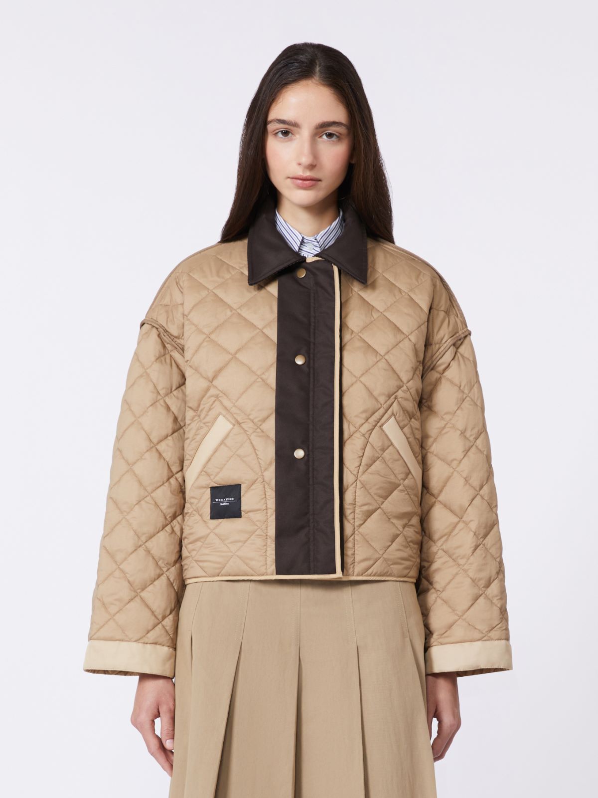 Reversible padded jacket in water-repellent fabric - BEIGE - Max Mara - 6