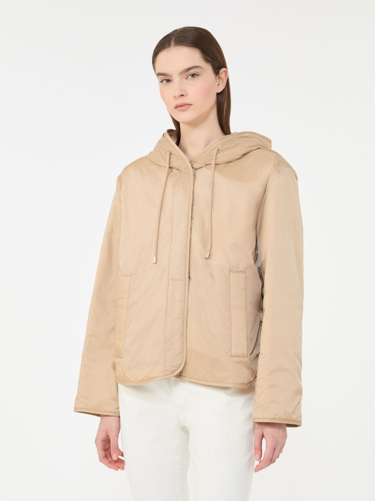 Padded, hooded jacket in water-repellent canvas - BEIGE - Max Mara - 6