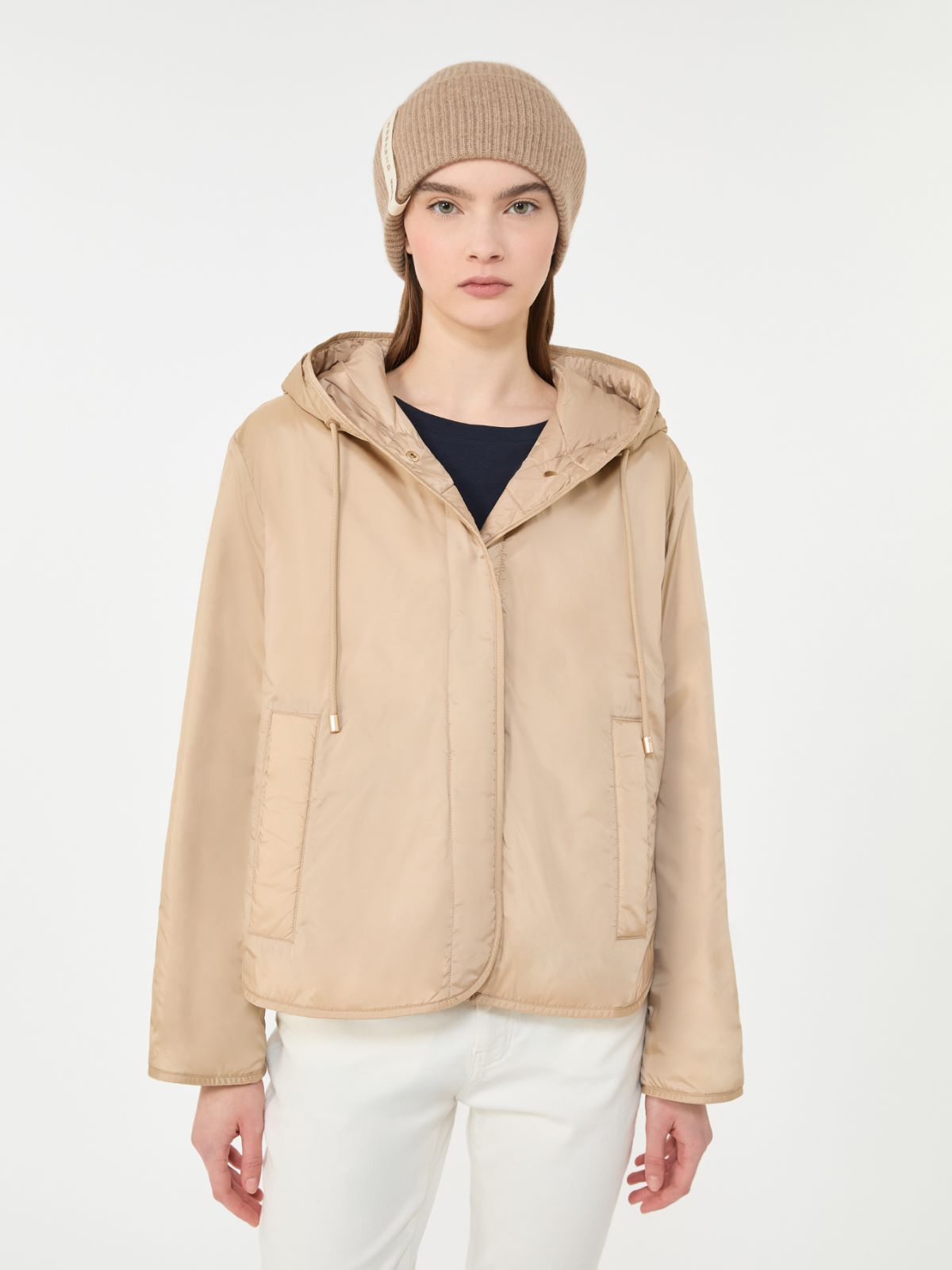 Padded, hooded jacket in water-repellent canvas - BEIGE - Max Mara - 6