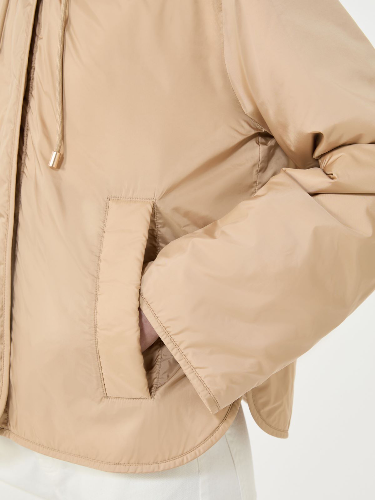 Padded, hooded jacket in water-repellent canvas - BEIGE - Max Mara - 6