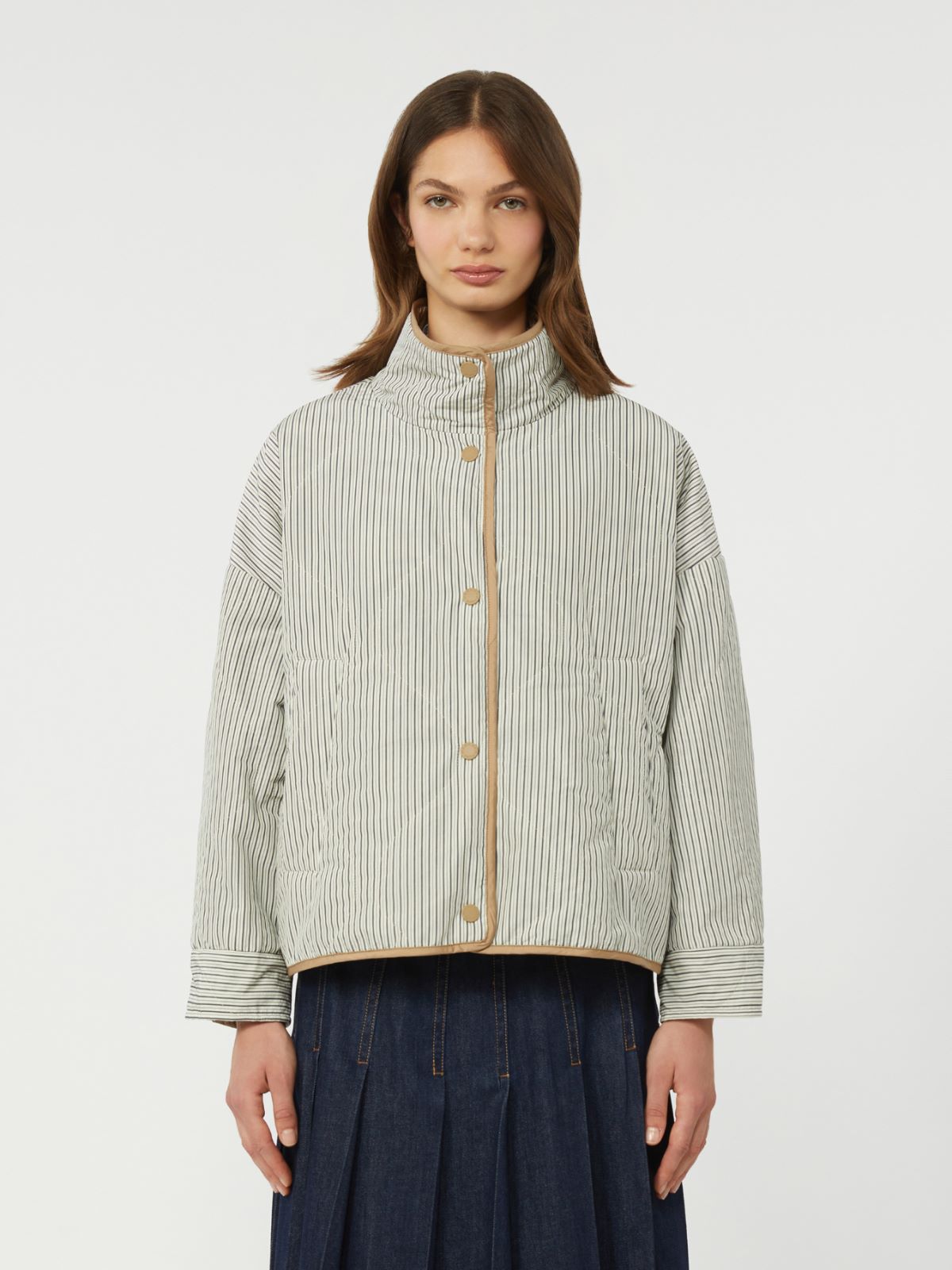 Reversible padded jacket in water-repellent canvas - HAZELNUT BROWN - Max Mara - 6