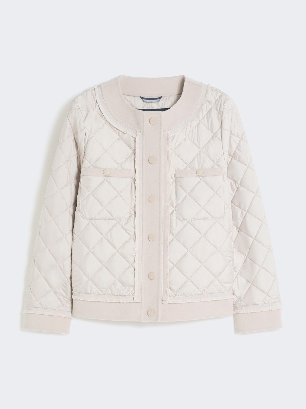 Padded cropped jacket in water-repellent canvas - SAND - Max Mara - 9