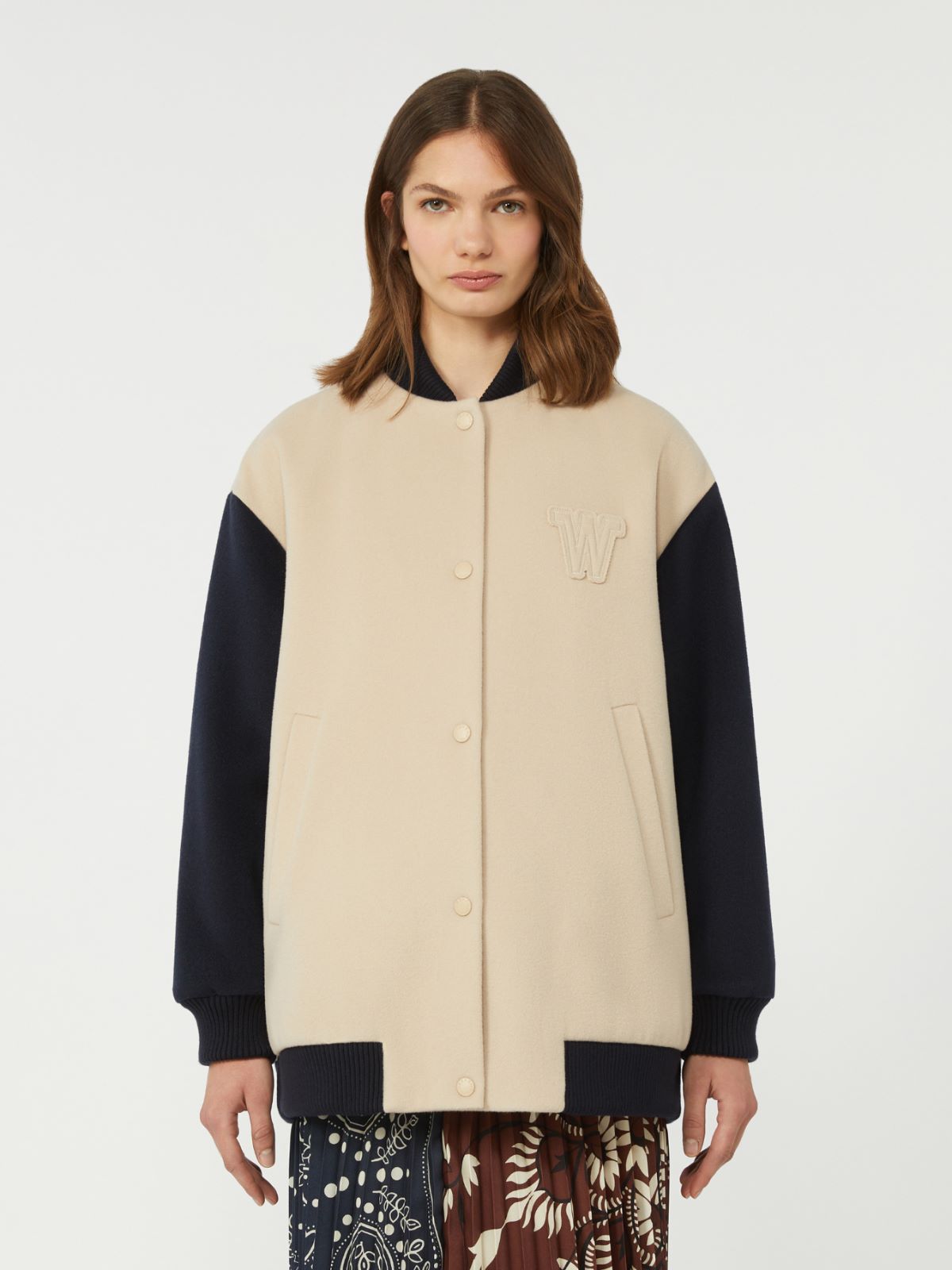 Double-faced wool bomber jacket - SAND - Max Mara - 5