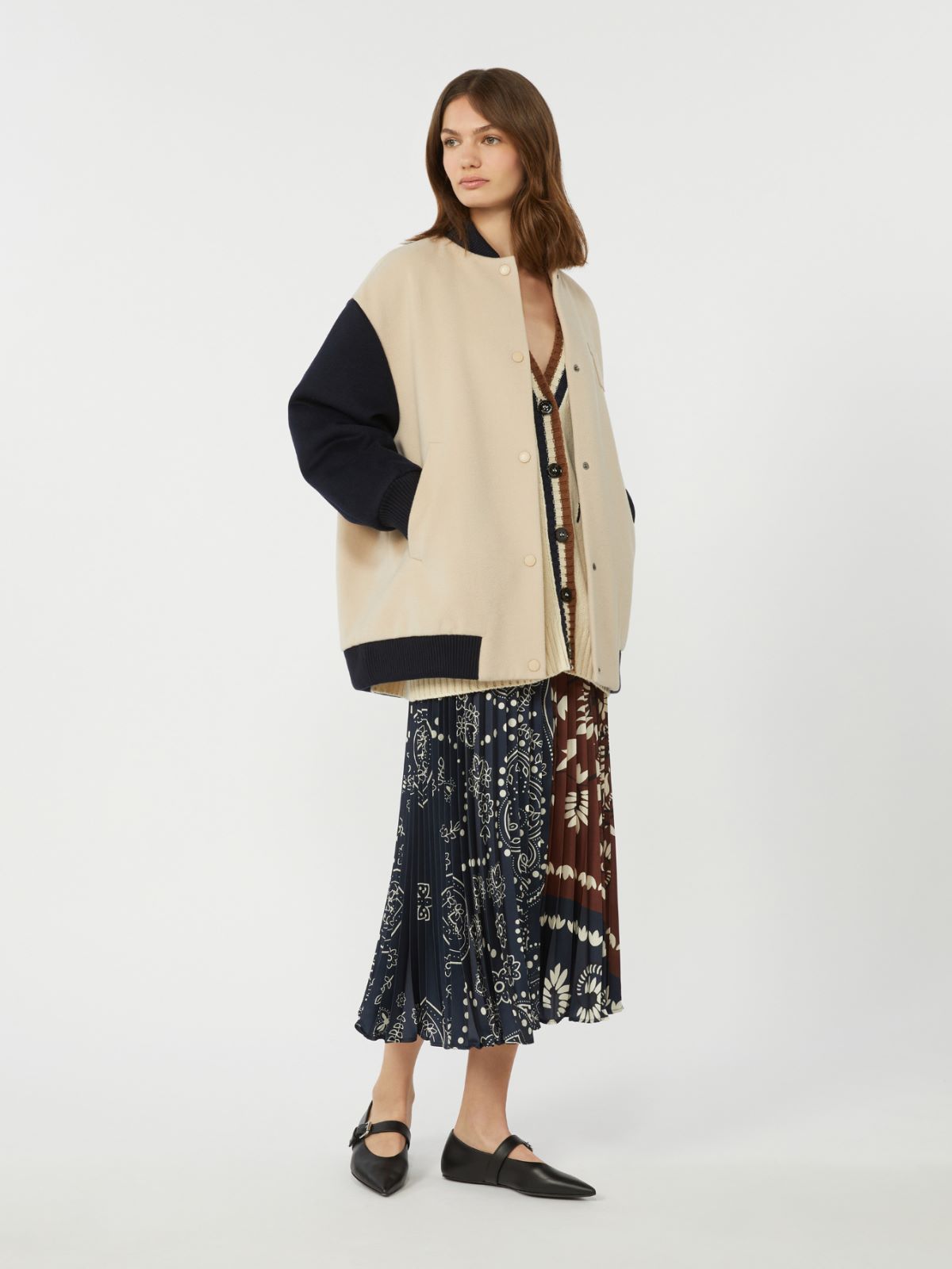 Double-faced wool bomber jacket - SAND - Max Mara - 5