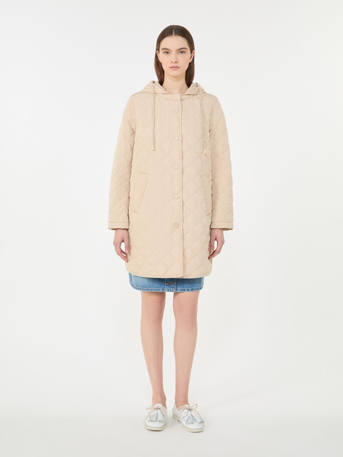 Water-repellent fabric padded parka - SAND - Max Mara - 5