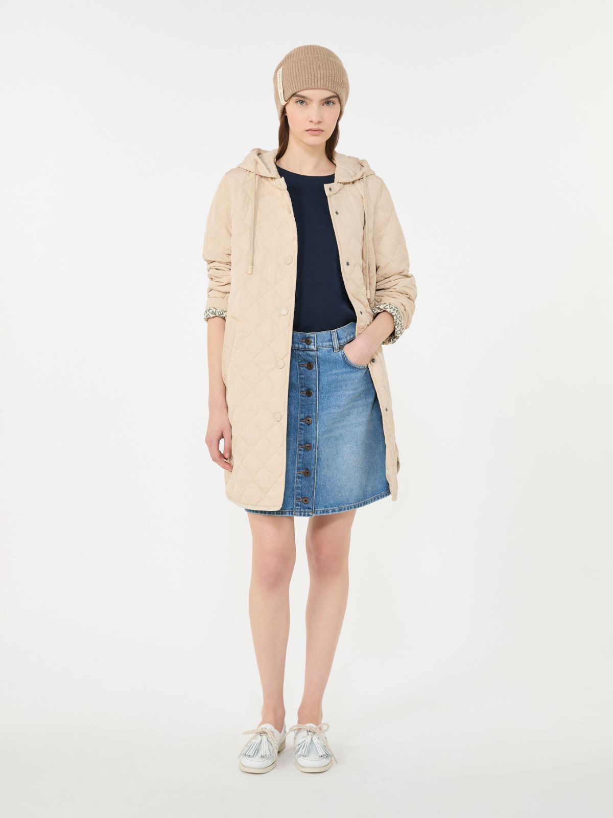Water-repellent fabric padded parka - SAND - Max Mara - 5