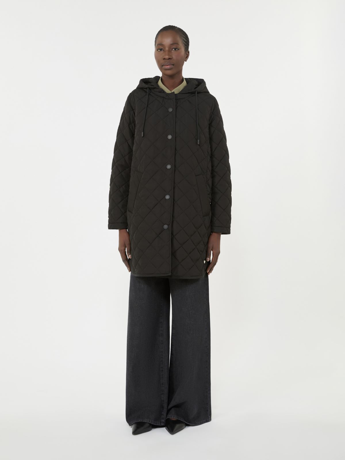 Water-repellent fabric padded parka - BLACK - Max Mara - 5