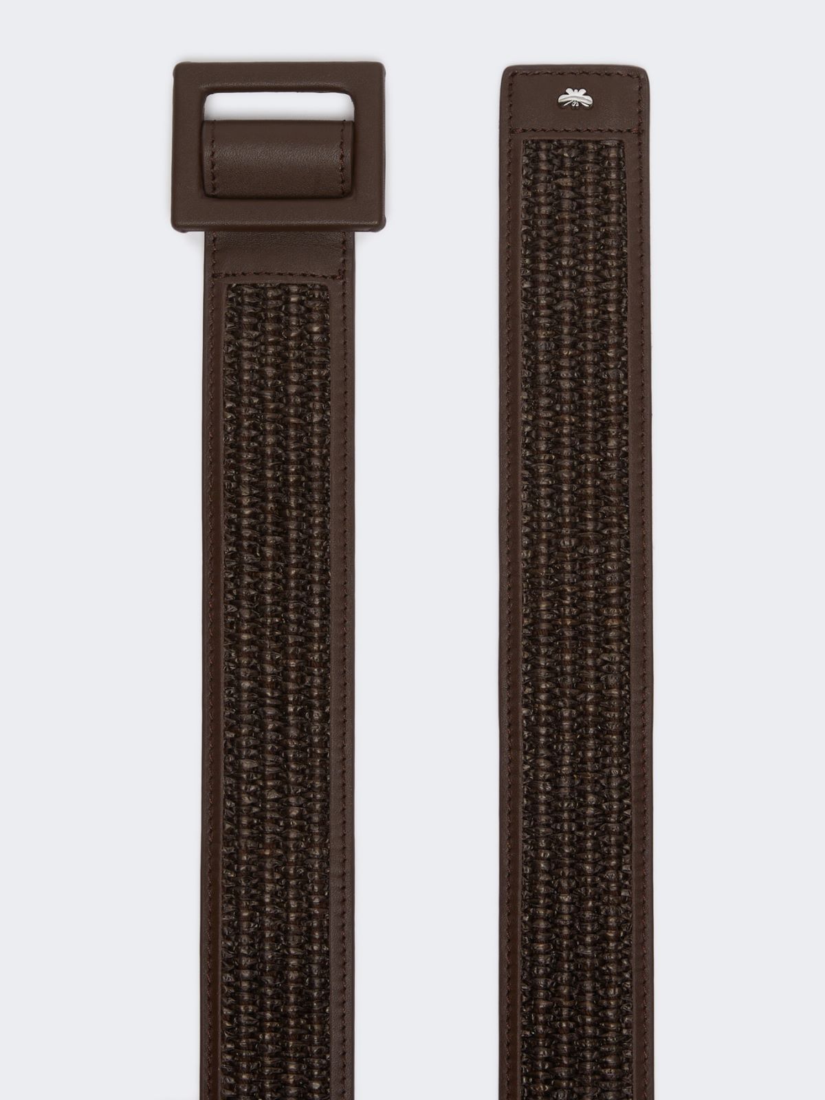 Raffia effect belt - DARK BROWN - Max Mara - 2