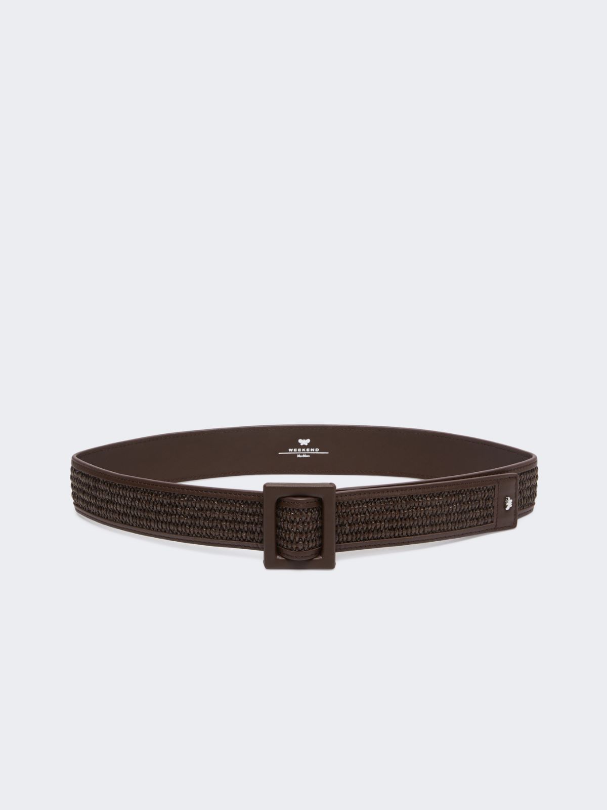 Raffia effect belt - DARK BROWN - Max Mara
