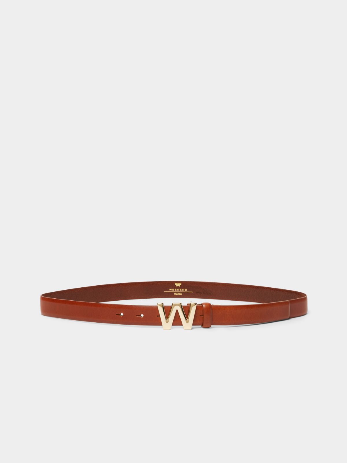 Leather belt with logo buckle - TOBACCO - Max Mara - 3
