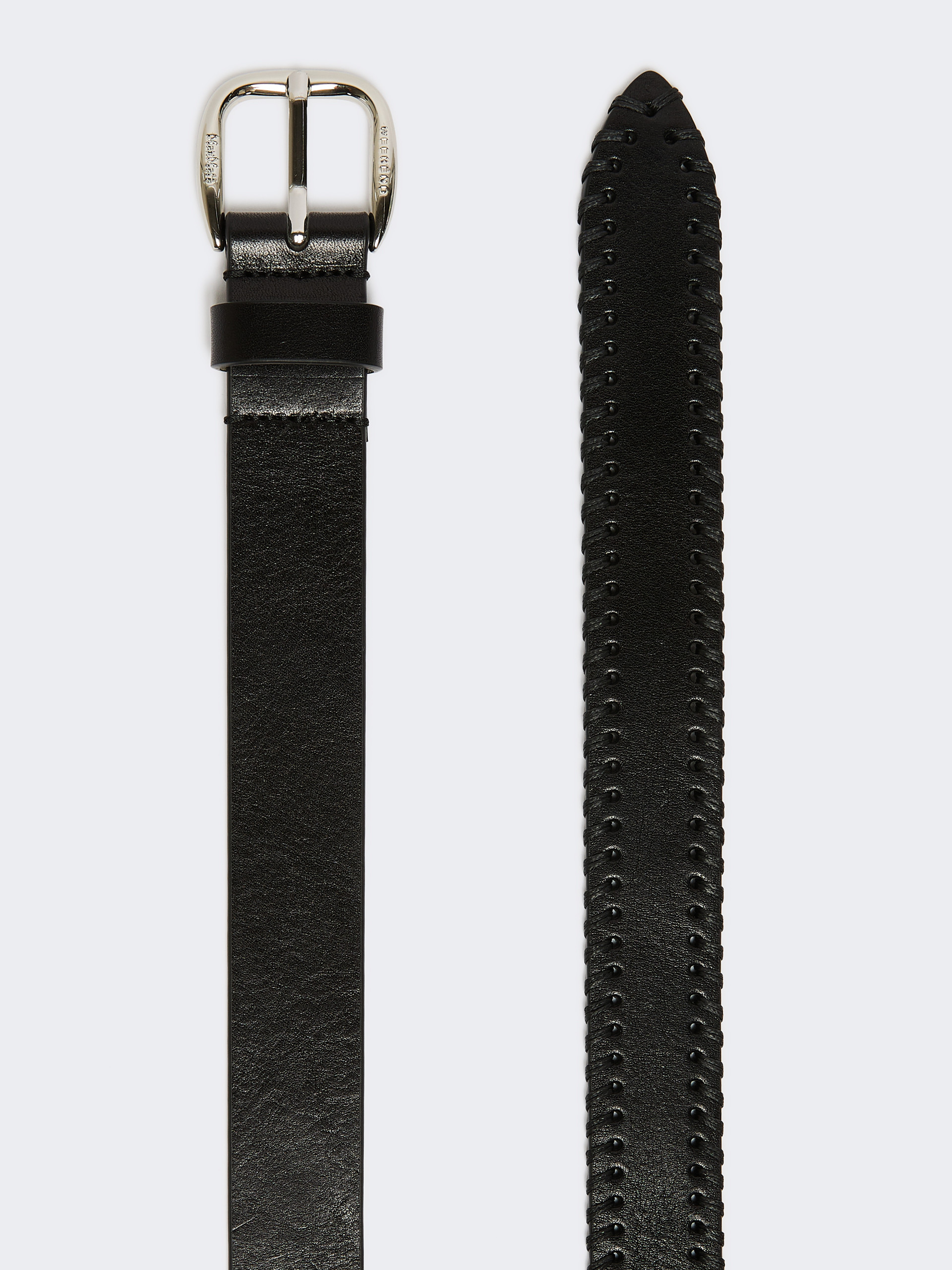 Leather belt with tip - BLACK - Max Mara - 2