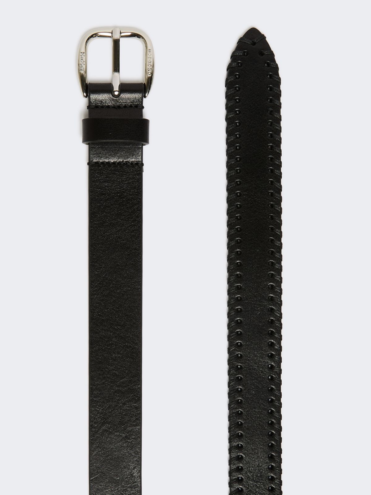 Leather belt with tip - BLACK - Max Mara - 2