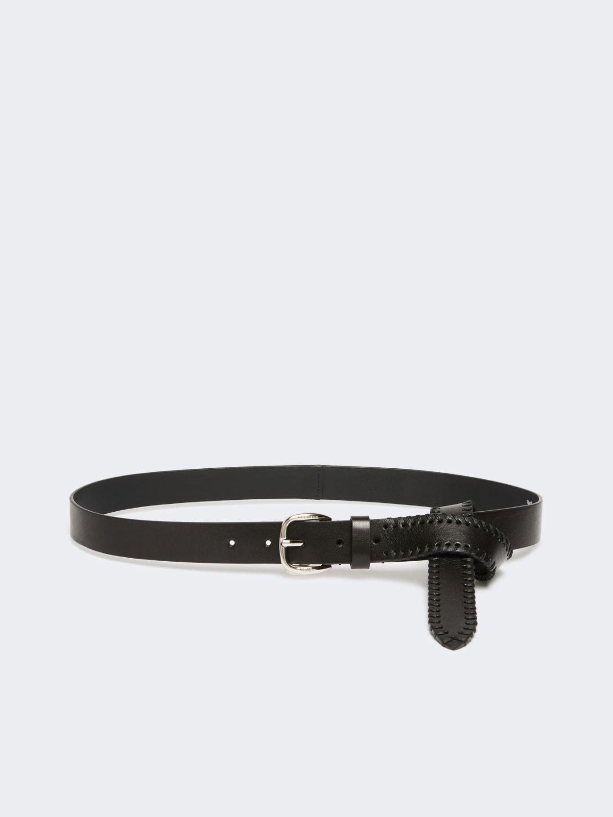 Ceinture en cuir avec embout - NOIR - Max Mara