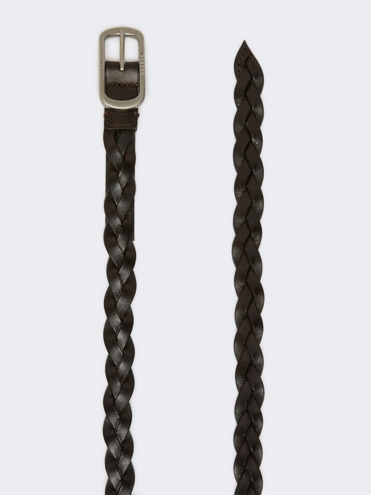 Woven leather belt - DARK BROWN - Max Mara - 2