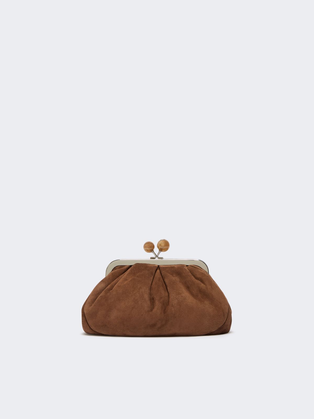 Small suede Pasticcino Bag - DARK BROWN - Max Mara - 9