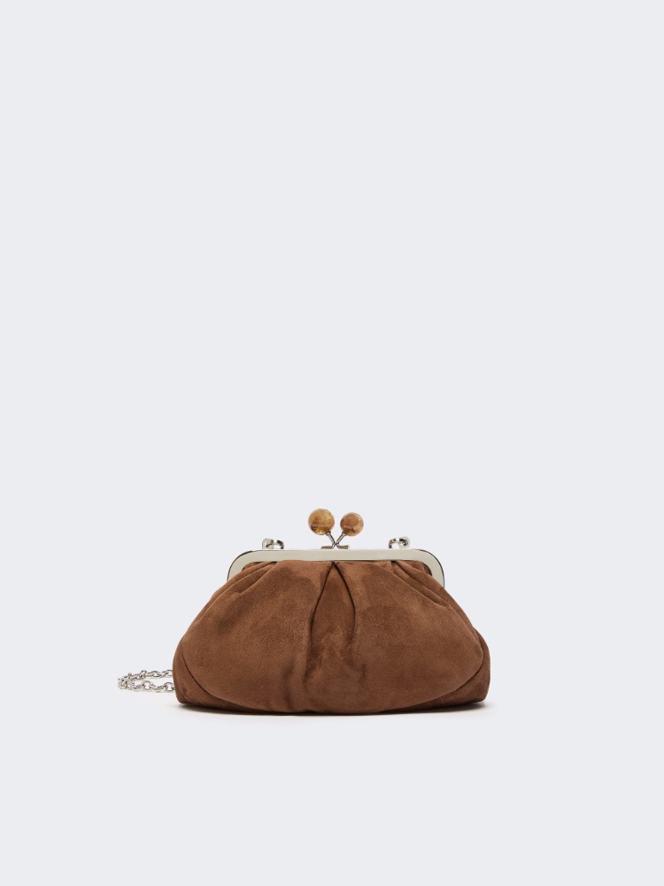 Small suede Pasticcino Bag - DARK BROWN - Max Mara