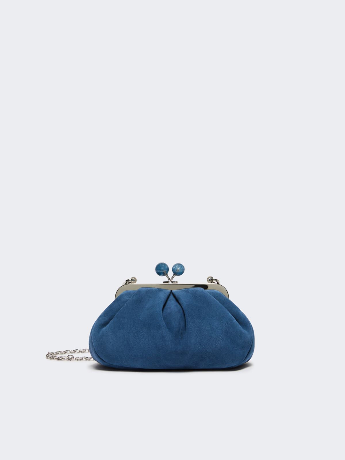 Small suede Pasticcino Bag - CORNFLOWER BLUE - Max Mara - 12