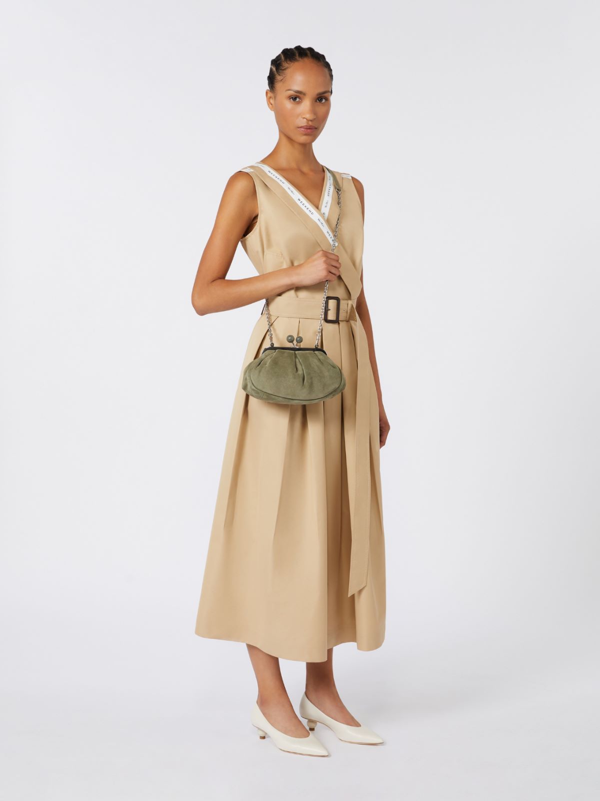 Small suede Pasticcino Bag - MUD - Max Mara - 6