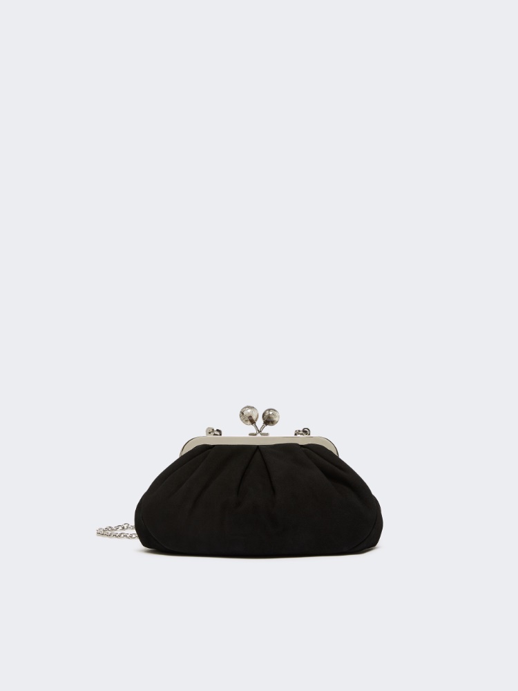 Small suede Pasticcino Bag - BLACK - Max Mara
