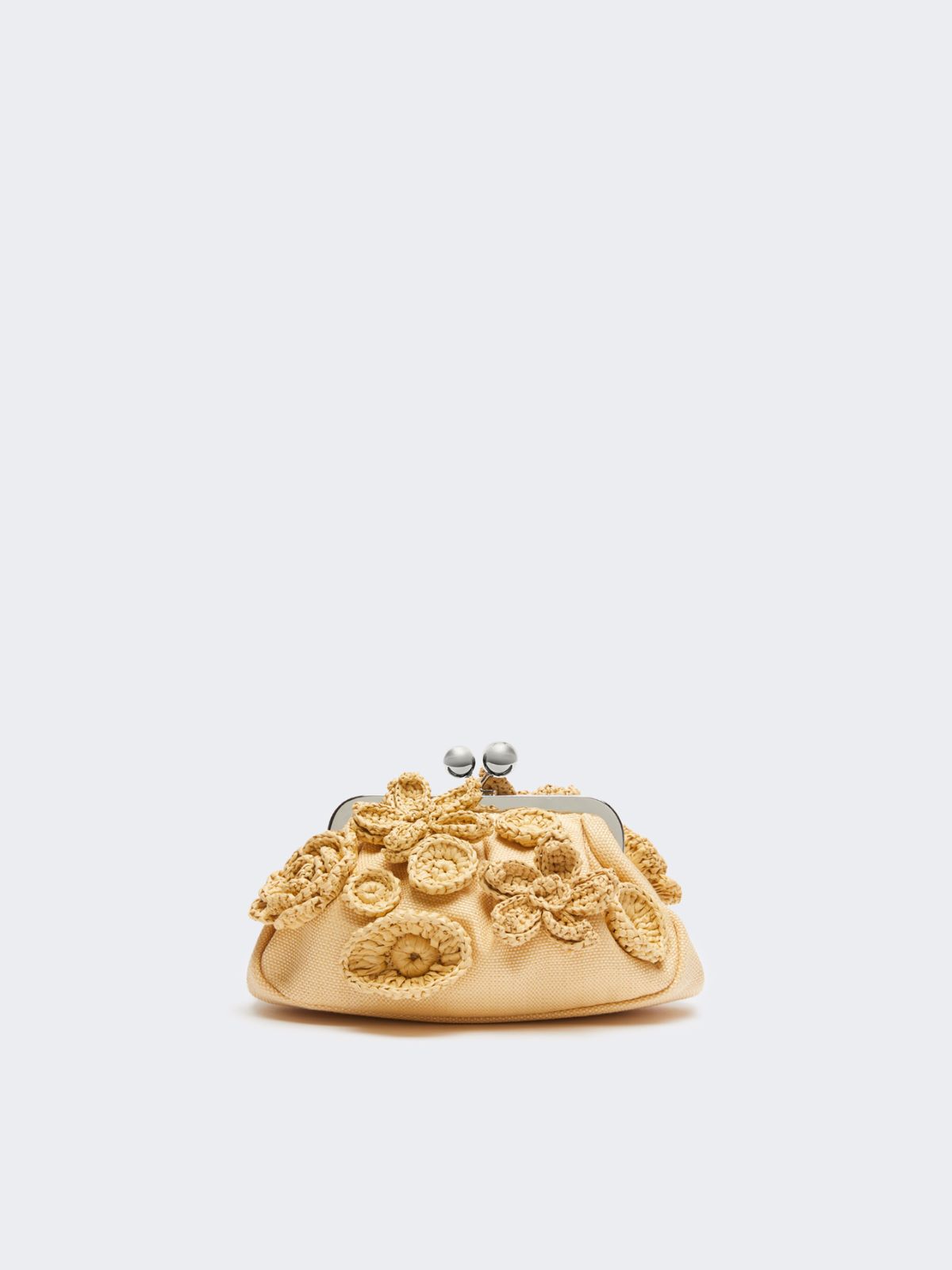 Small raffia-effect Pasticcino Bag with flowers - BEIGE - Max Mara - 3