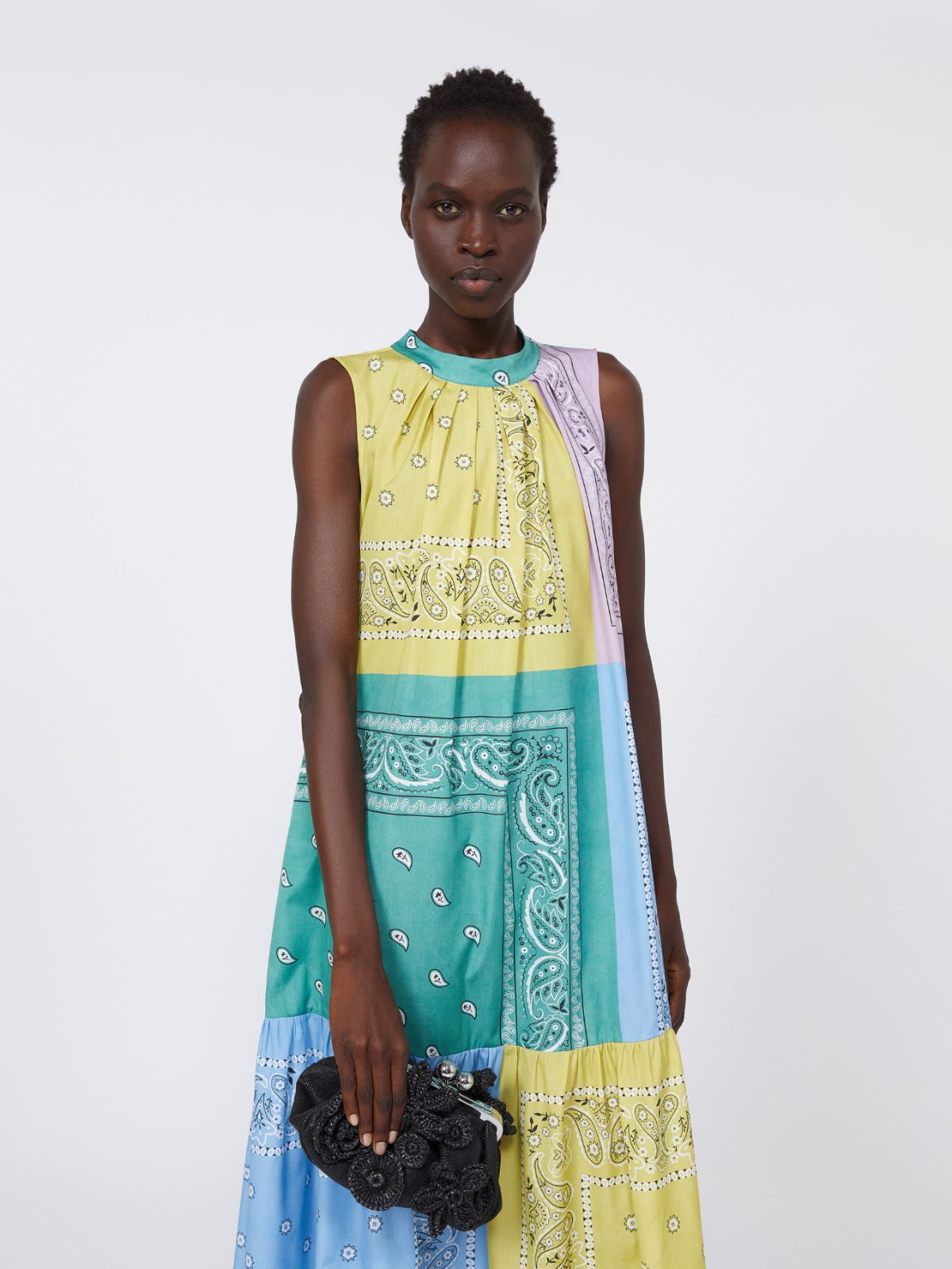 Kleine Pasticcino Bag in Bast-Optik mit Blumen - SCHWARZ - Max Mara - 12