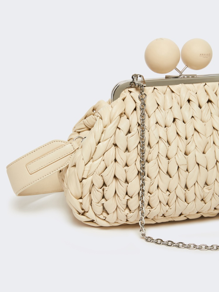Medium nappa leather tricot Pasticcino Bag - IVORY - Max Mara - 3