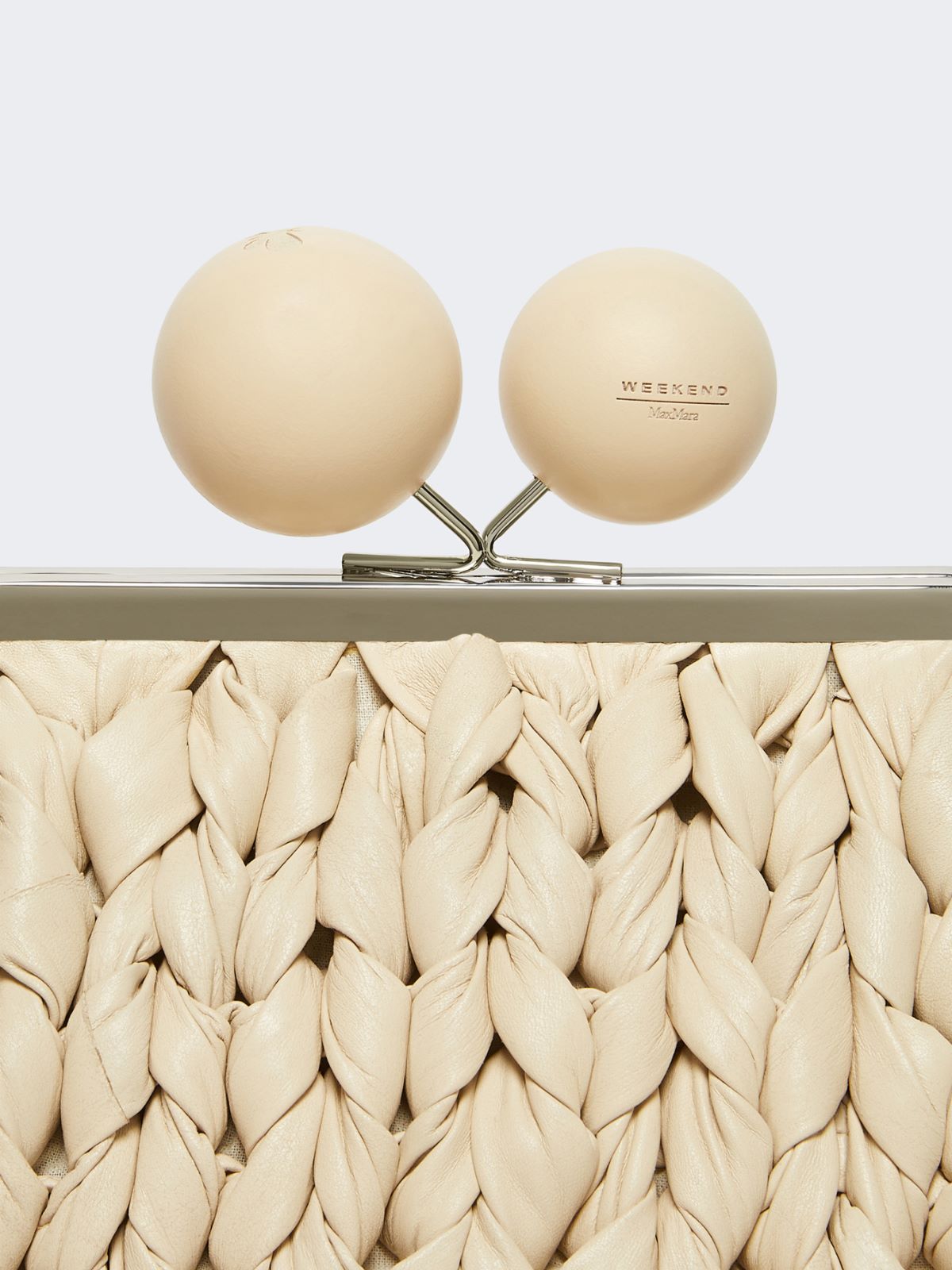 Medium nappa leather tricot Pasticcino Bag - IVORY - Max Mara - 4