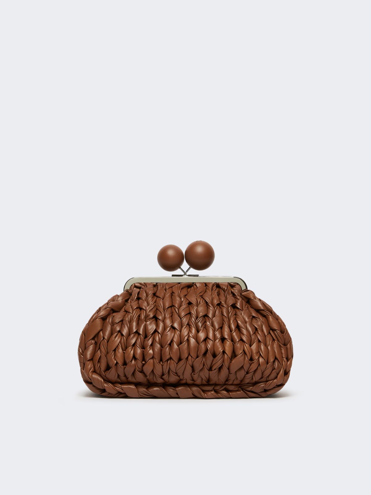 Medium nappa leather tricot Pasticcino Bag - TOBACCO - Max Mara - 3