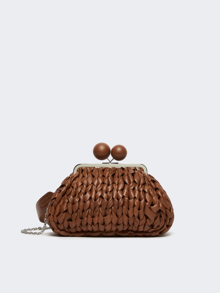Medium nappa leather tricot Pasticcino Bag - TOBACCO - Max Mara