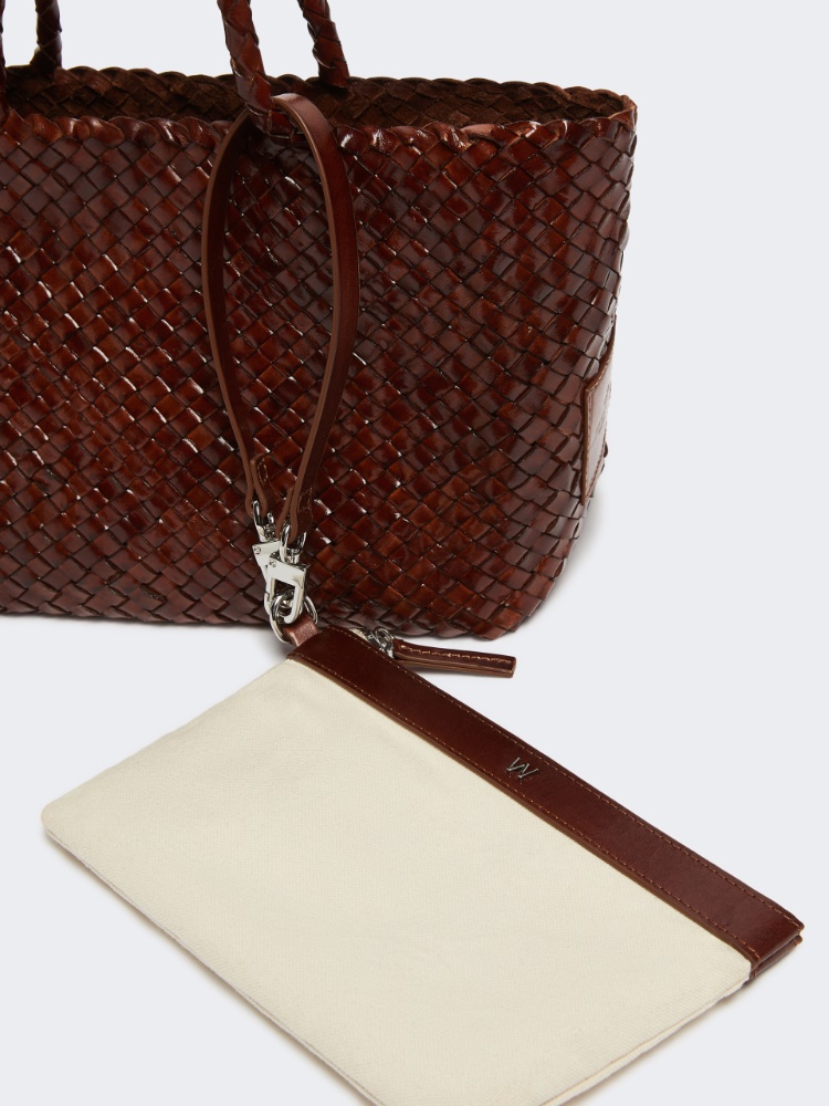 오를리 레더 토트백 - TOBACCO - 4