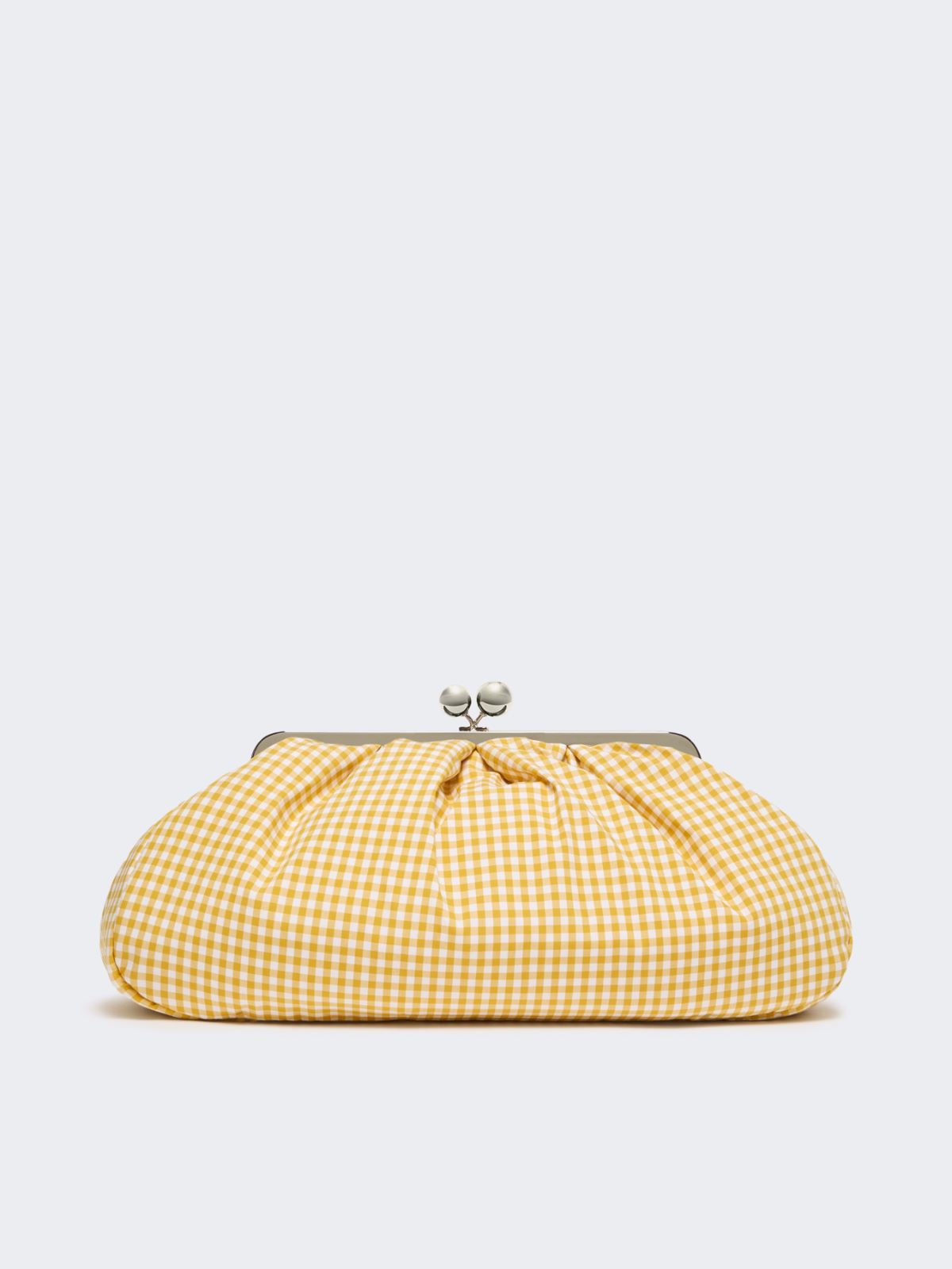 Large gingham cotton Pasticcino Bag - YELLOW - Max Mara - 12