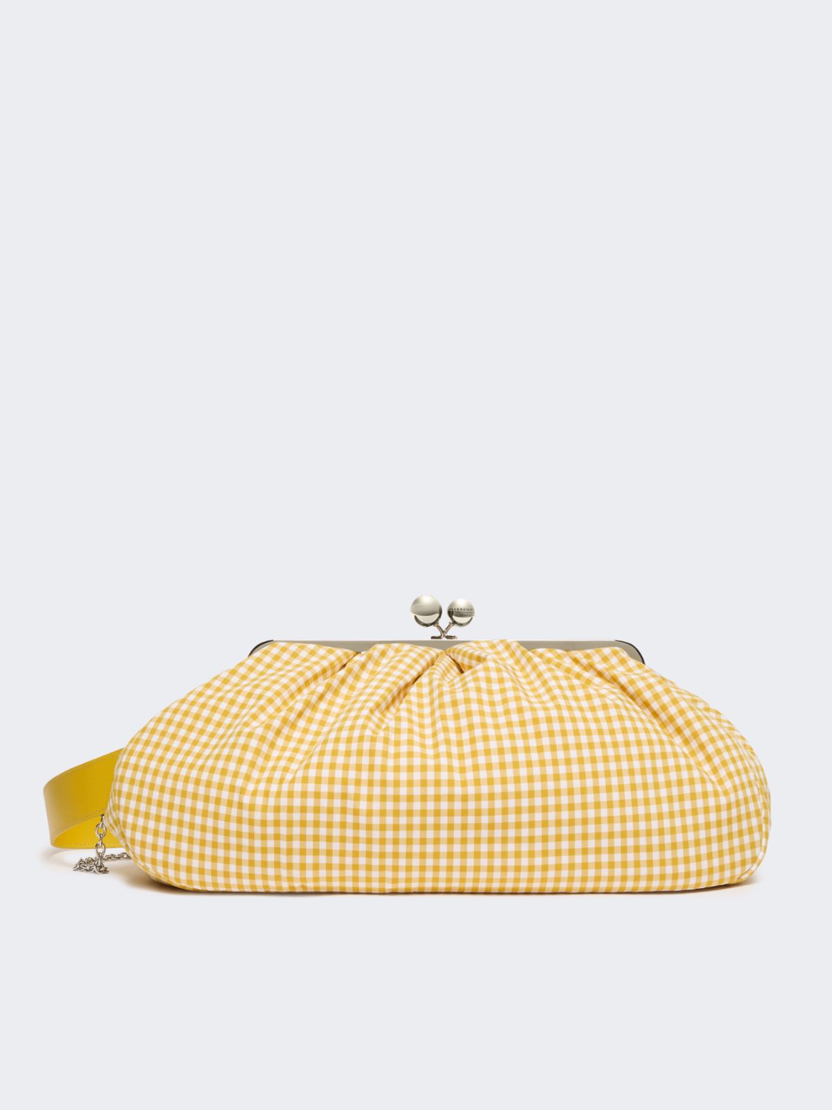 Large gingham cotton Pasticcino Bag - YELLOW - Max Mara - 12