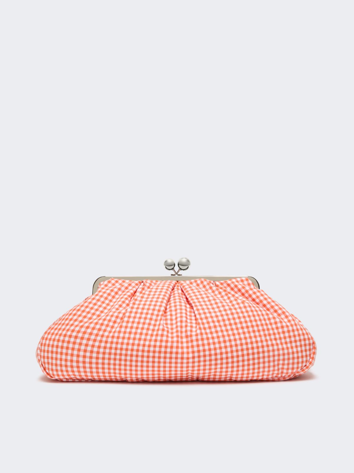 Large gingham cotton Pasticcino Bag - ORANGE - Max Mara - 12
