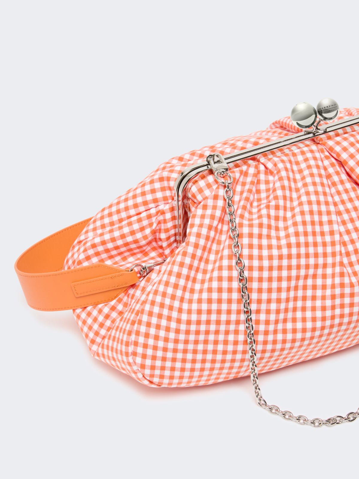 Bolso Pasticcino Large de algodón vichy - NARANJA - Max Mara - 6
