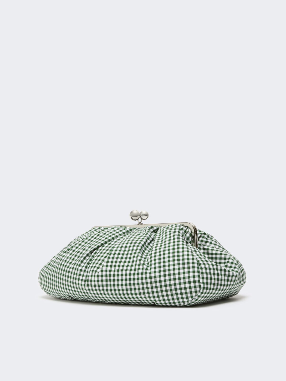 Large gingham cotton Pasticcino Bag - MOSS GREEN - Max Mara - 6